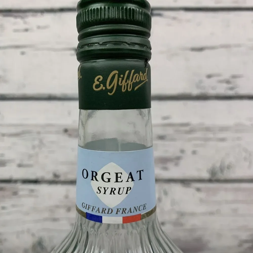 Giffard Orgeat Syrup - Almond Flavored Syrup EMTPY‎ 1 Liter Bottle Bar Supply
